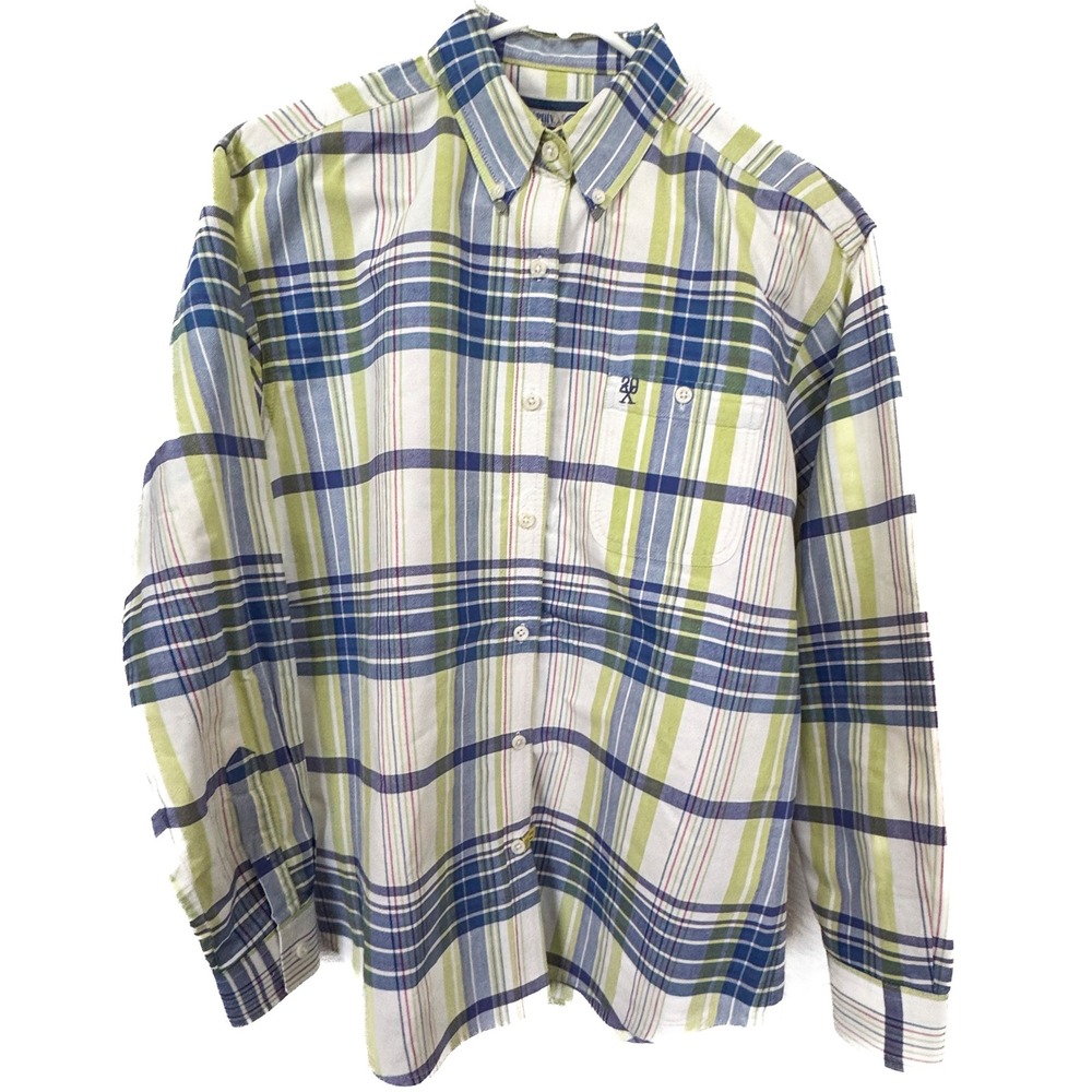 TWENTY X Plaid Button Down Shirt Long Sleeve Collared Casual Top Mens Size